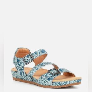 Blue Patterned Women's Sandals